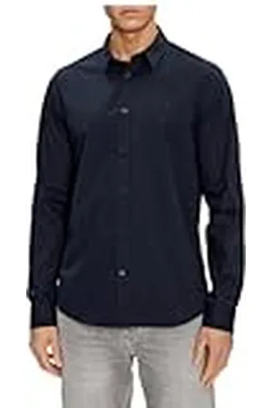 Calvin Klein Jeans Heren slank stretch shirt J30J324614 L/S shirt, blauw (Night Sky), XXL, , XXL