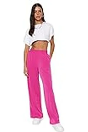 Trendyol Vrouw normale taille wijde pijpen getailleerde broek, , L, , L