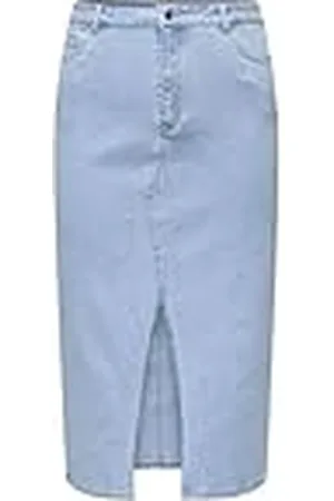 ONLY Carsiri Front Slit DNM Gua Noos Midi rok voor dames, , 54