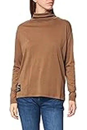 Blauer T-shirt met lange mouwen voor dames, , 40 NL