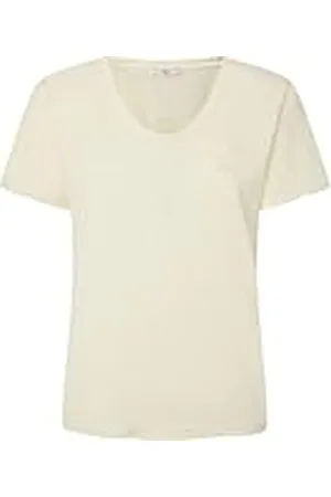 Pepe Jeans Fabiana Dames T-shirt, Wit, L, , L