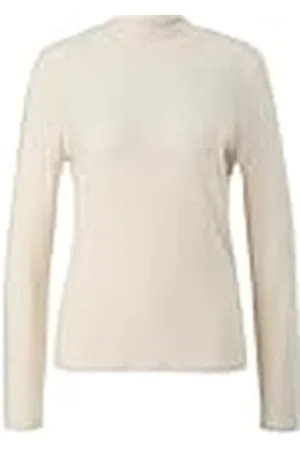 Comma, CI Shirt met lange mouwen met logo-patroon, , 36