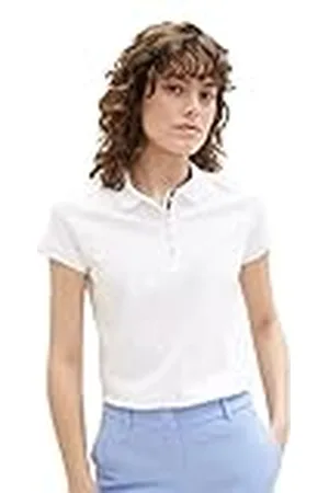 TOM TAILOR Dames 1037377 Poloshirt, 2000-White, 3XL, , 3XL