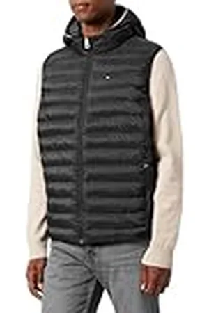 Tommy Hilfiger Dames CRV LW PADDED GLOBAL STREEP VEST WW0WW44316 Vest, zwart, 50, , 50