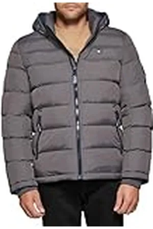 Tommy Hilfiger Klassieke donsjack met capuchon voor heren (standaard en groot en lang) alternatieve buitenkledingjas, , XL