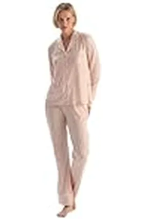 Dagi Dames Light Pink Gestreept Combed Modal Shirt Broek Pyjama Set, S, , S