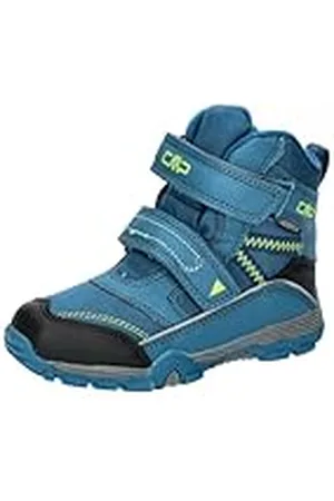 CMP Kids Pyry Wp-38Q4514-J, Sneeuwboot, Petrol-Yellow Fluo, 30 EU