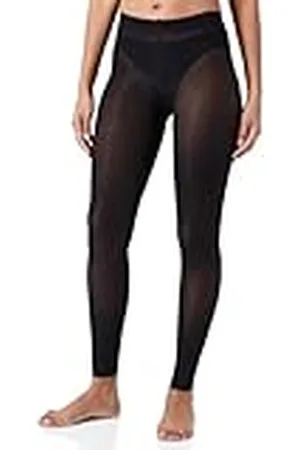 Cream Stocking Cropped Skinny Fit High Waisted Sheer Stretchy dameslegging, , L