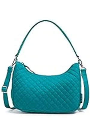 Vera Bradley Frannie Crescent Crossbody damesportemonnee, Forever Green-gerecycled katoen, Forever Green - gerecycled katoen, Eén Maat