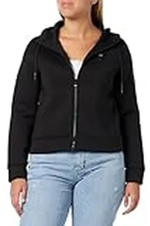 Blauer Open jas met capuchon voor dames, , 40