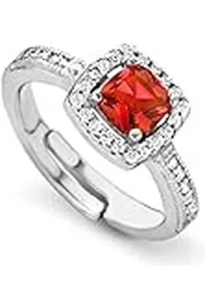 ORPHELIA Damen 925 Zilver Quadratschliff Zirkonia