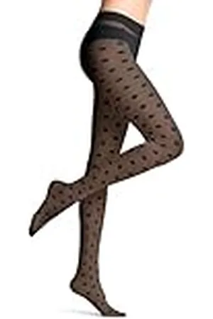 Falke Dames Panty Snow Dot 25 DEN W Ti transparent gedessineerd 1 paar, , S