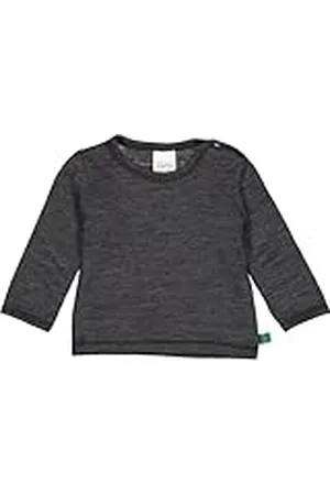 Green Cotton Unisex Wool L/S T Baby Blouse, , 98 cm