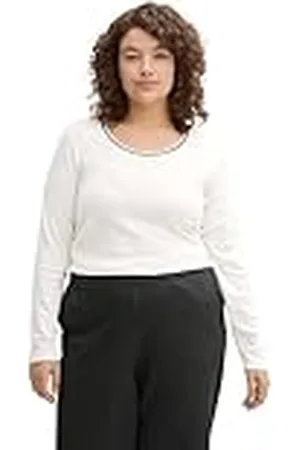 TOM TAILOR Plussize T-shirt met lange mouwen voor dames, , 44 NL
