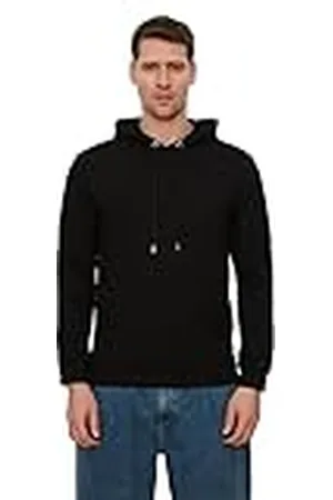 Trendyol Heren Tendyol Mannelijke Regular Pass Kaputte Kangaroo Zakken Lange Mouwen Hooded Sweatshirt, , L