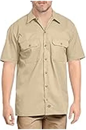 Dickies Heren Werkshirt Korte Mouwen - Wit, , L