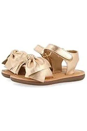 Gioseppo Witte sandalen van leer met strik voor baby