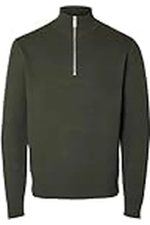 SELECTED Mannelijke trui halve rits, , XXL