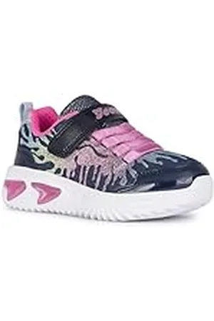 Geox J Assister Girl C Sneakers, marineblauw/multicolor, 38 EU, , 38 EU