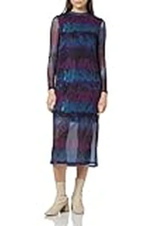 Pieces® Pcsmilla Ls T-Neck Midi Jurk voor dames, , S