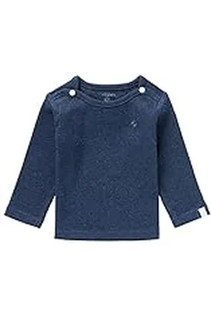 Noppies T-shirt voor baby U Tee Ls Rib Natal, uniseks, marineblauw gemêleerd, P758, 62 cm