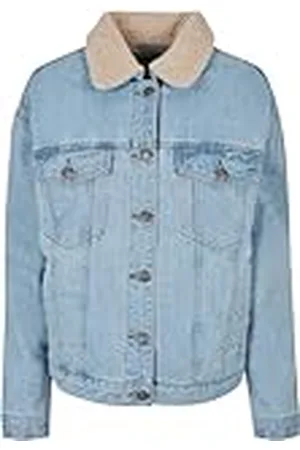 Urban classics Oversized sherpa-spijkerjack voor dames, , 3XL