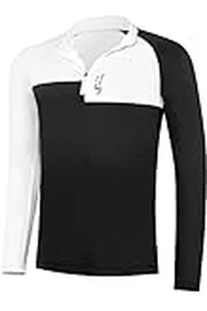 Black Crevice Heren ski-rolli met ritssluiting, functioneel shirt met lange mouwen, in verschillende kleuren en maten, flexibel en ademend herenshirt met lange mouwen, , L