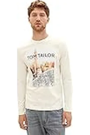 TOM TAILOR Heren longsleeve met fotoprint van katoen, , XXL