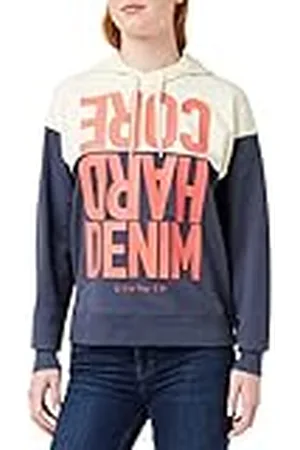G-Star Vrouwen Hard Core Denim Hoodie Color Block Sweats, Veelkleurig (Fantem Blauw/Papyrus Kleurblok D21897-d136-d208), XS