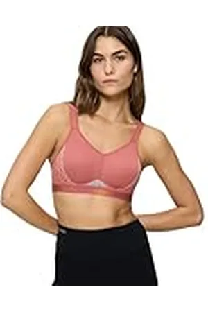 Triumph Triaction Cardio Flow P Sportbeha voor dames, beugelloze minimizer, lichte spacer-cups, hoge hals en sterke ondersteuning, , 85F