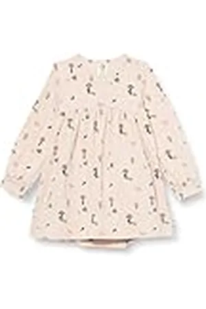 Müsli By Green Cotton Baby Girls Botany l/s Dress Body Base Layer, Nachtelijk/Bark/Poetry Green, 92, , 92 cm