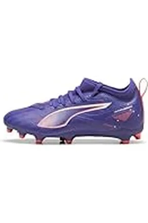 PUMA Ultra 5 Match Fg/Ag Jr voetbalschoen voor kinderen, uniseks, Lapis Lazuli White Sunset Glow, 4.5 UK