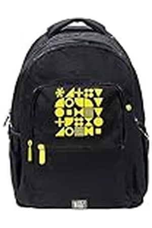 Grafoplas Schoolrugzak, Bits & Bobs Pop and Design, neongeel, drie vakken, voorvak, gevoerd laptopvak, versterkte basis, 33 x 46 x 22,5 cm, , L, Casual