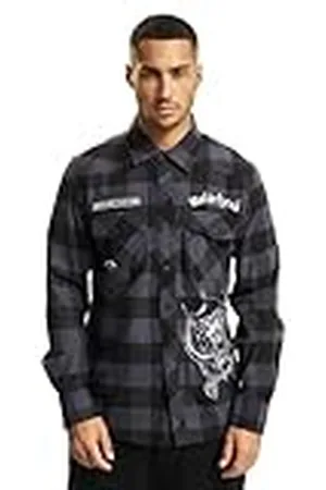 Brandit Heren Motörhead Checkshirt Black-Grey Shirt, zwart, XL