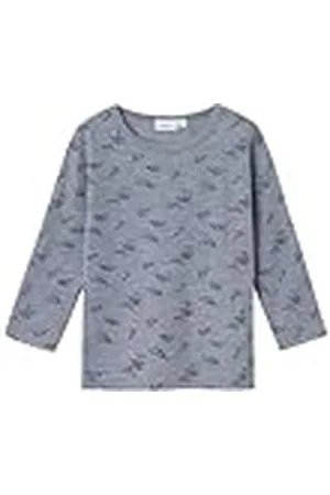 NAME IT Jongens Nmmwang Wool Rib Ls Top AOP shirt met lange mouwen, , 98 cm