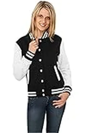 Urban classics Sweatjack voor dames, meerkleurig (zwart/wit), XS