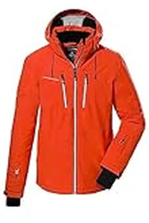 Killtec Heren Ski-jack/functioneel jack met afritsbare capuchon en sneeuwvanger KSW 44 MN SKI JCKT, dark orange, XXL, 38698-000