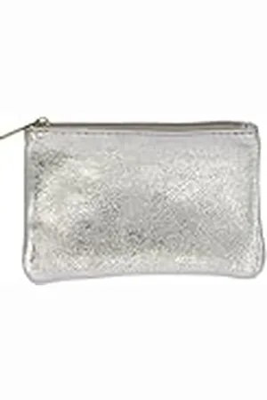 Les Cleias Tas met ritssluiting S van iriserend rundleer, gemaakt in Italië, H 10,5 x B 16 cm, , , Tas met ritssluiting S van iriserend rundleer, gemaakt in Italië, H 10,5 x B 16 cm