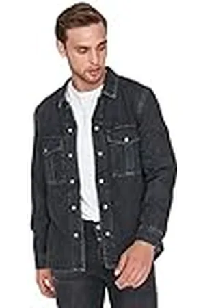 Trendyol Heren Overhemd kraag effen normale jas jas, , M, , M