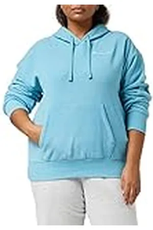Champion Dames American Classics Small Script Logo Polar Hooded Sweatshirt, Turchese, XL