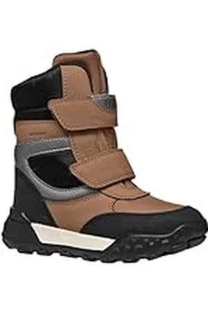Geox J TREKKYUP BOY B ABX sneeuwlaars, tabak/DK zilver, 0 UK, , 0 UK