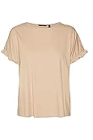 VERO MODA Dames VMDANA SS O-Neck TOP JRS T-Shirt, Ierse Cream, M, , M