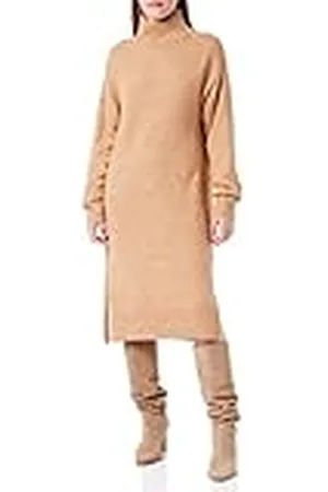 TOM TAILOR Dames Gebreide jurk met rolkraag 1034562, , XXL