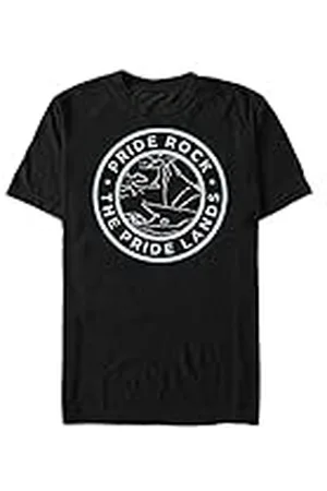 Disney The Lion King - Pride Rock Badge Unisex Crew neck T-Shirt Black 2XL