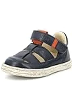 Kickers TRACTUS Sandalen voor jongens, uniseks, kinderen, marineblauw, oranje, 20 EU, marineblauw/oranje, 20 EU