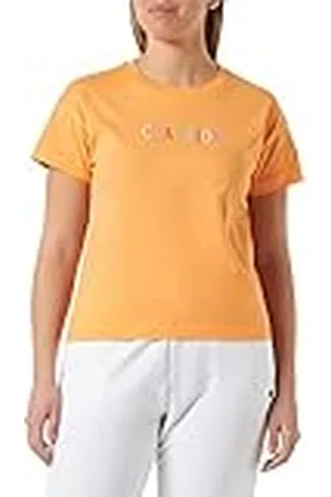 Champion Legacy Graphics Croptop Boxy S/S T-shirt voor dames, Oranje, XS