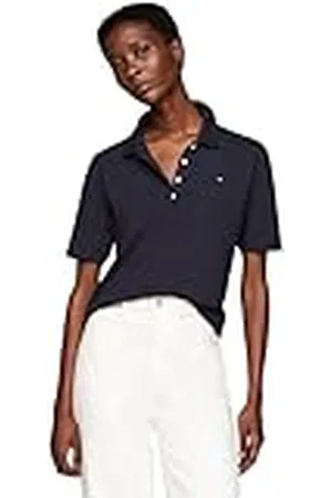 Tommy Hilfiger Regular Fit poloshirt met korte mouwen voor dames, , XS
