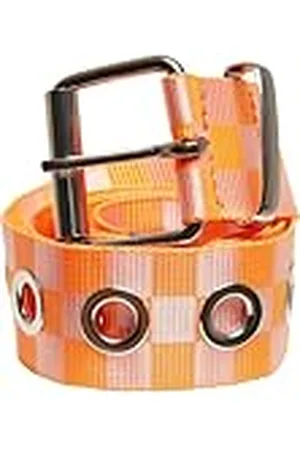 Urban classics Uniseks checker-riem met eyelets riem, , S/M