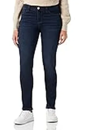 Morgan POMS Raw Jeans T34 Slim Jeans met hoge tailleband, , 32