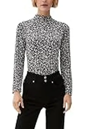QS by s.Oliver Dames 2124413 shirt met lange mouwen met opstaande kraag, , 42